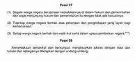 Tuliskan Pasal 28 Ayat 5